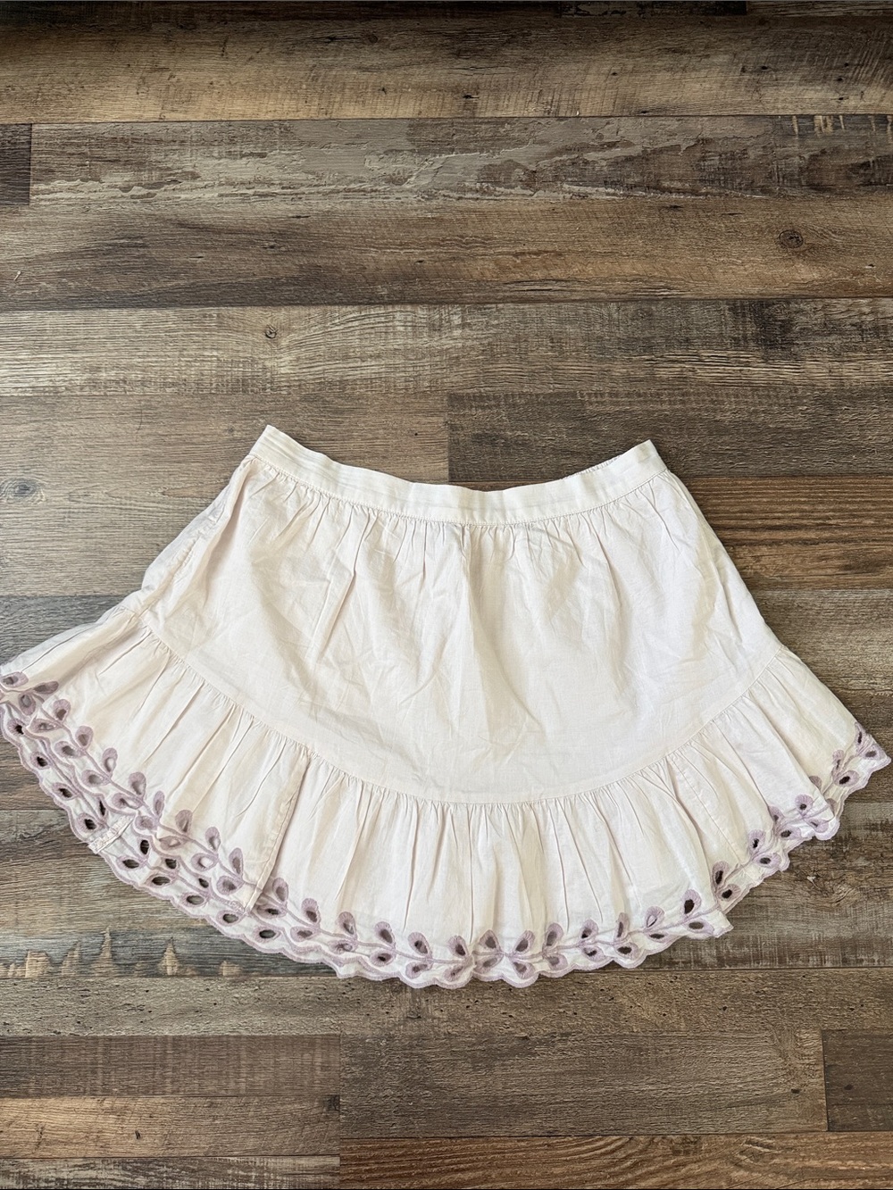 American Eagle Outfitters Hushed Violet Skirt with Eyelet Hem